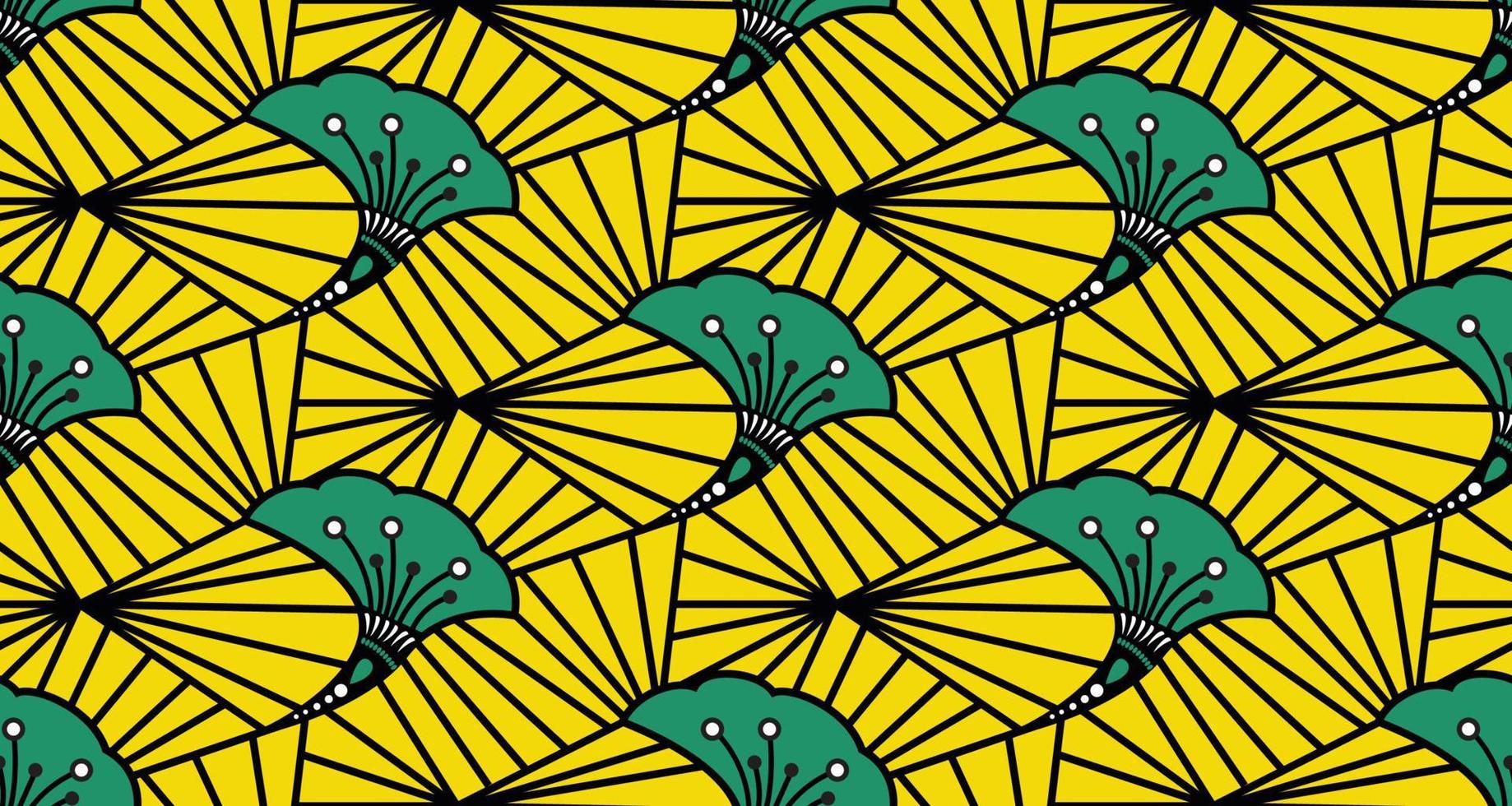 Ethnic abstract fabric. Seamless pattern in tribal, African wax print kitenge floral motifs vector. Aztec geometric art ornament.Design for carpet, wallpaper, clothing, wrapping, fabric, cover, dress vector