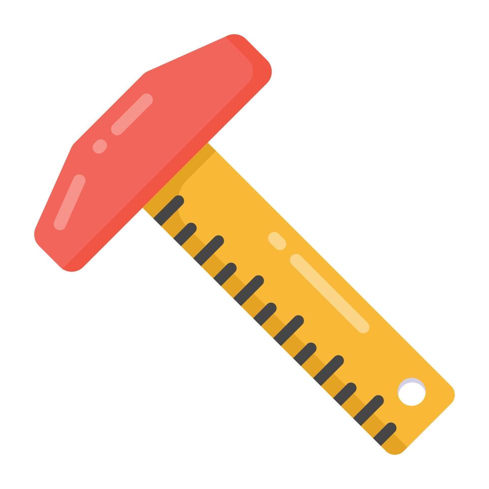 Measurement tool icon in flat design, ruler vector