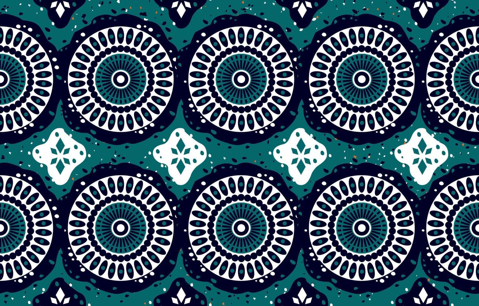 arte floral abstracto étnico azul oscuro. patrón impecable en estilo tribal, bordado folclórico e indio. impresión de adorno de arte geométrico asiático. diseño para alfombras, papel pintado, ropa, envoltura. vector