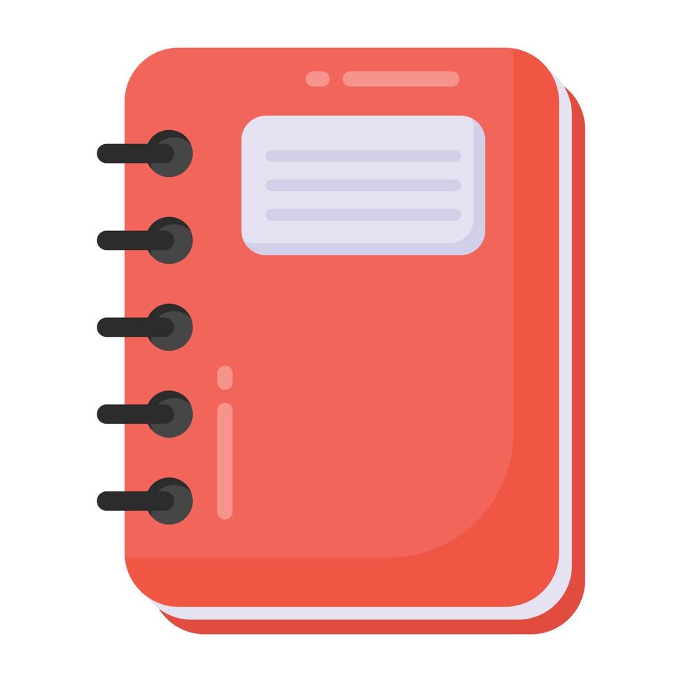 Diary icon vector in flat style