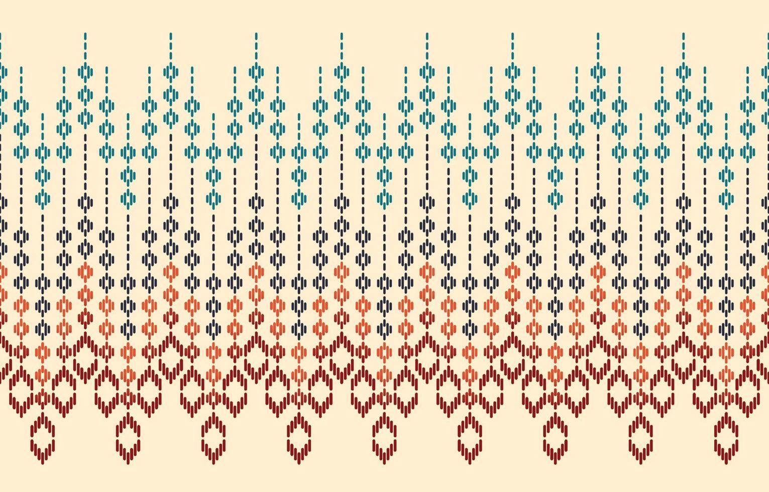 Ethnic abstract background. Seamless in tribal, folk embroidery, native ikat fabric. Aztec geometric art ornament print. Design for carpet, wallpaper, clothing, wrapping, textile, tissue, decorative vector