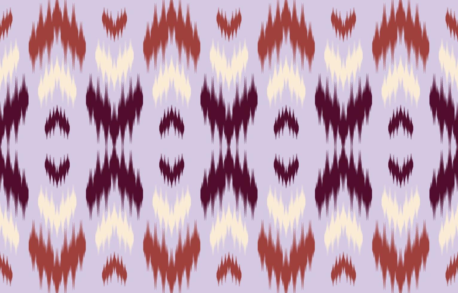 Ethnic abstract purple Seamless ikat pattern in tribal, folk embroidery, and Asia style. Aztec geometric art ornament print. Design for carpet, wallpaper, clothing, wrapping, fabric, cover. vector