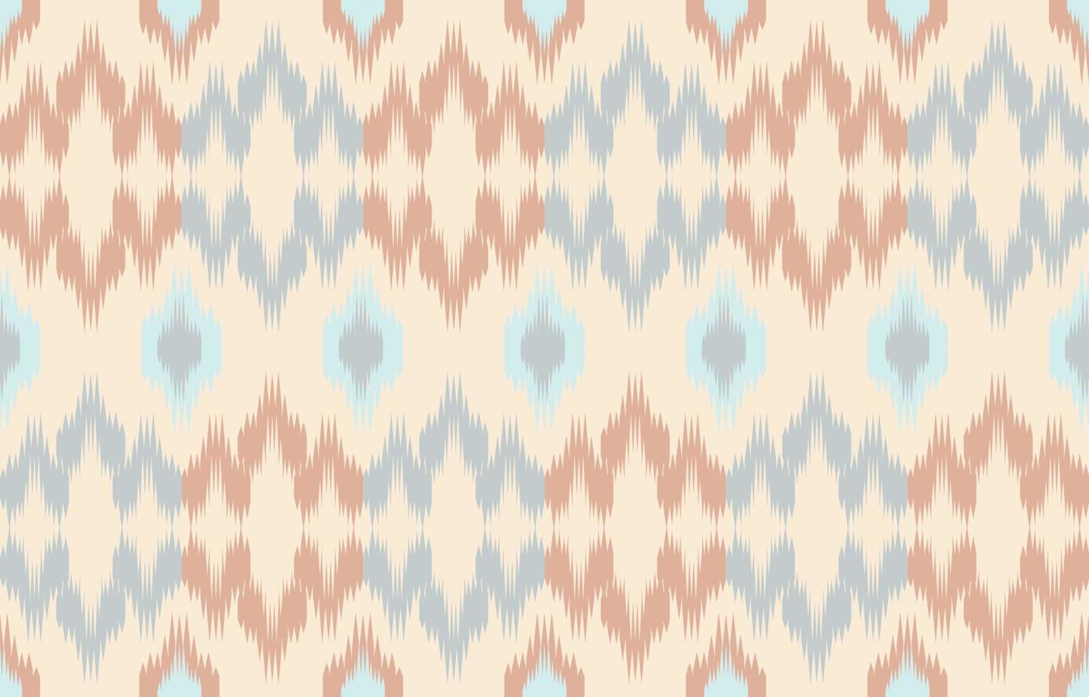 Beautiful Ethnic Ikat Pastel. Seamless pattern in tribal, folk embroidery, and Mexican style. Aztec geometric art ornament print.Design for carpet, wallpaper, clothing, wrapping, fabric. vector