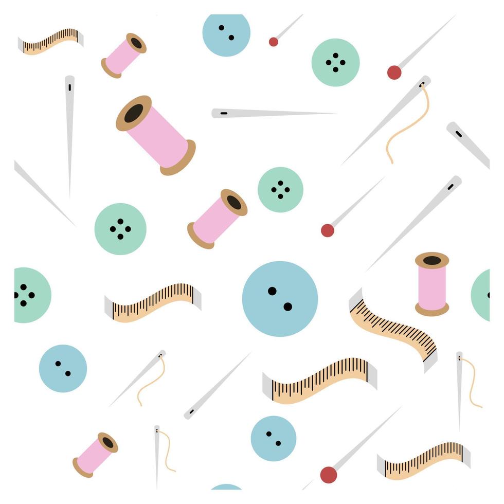 sewing seamless pattern perfect for background or wallpaper vector