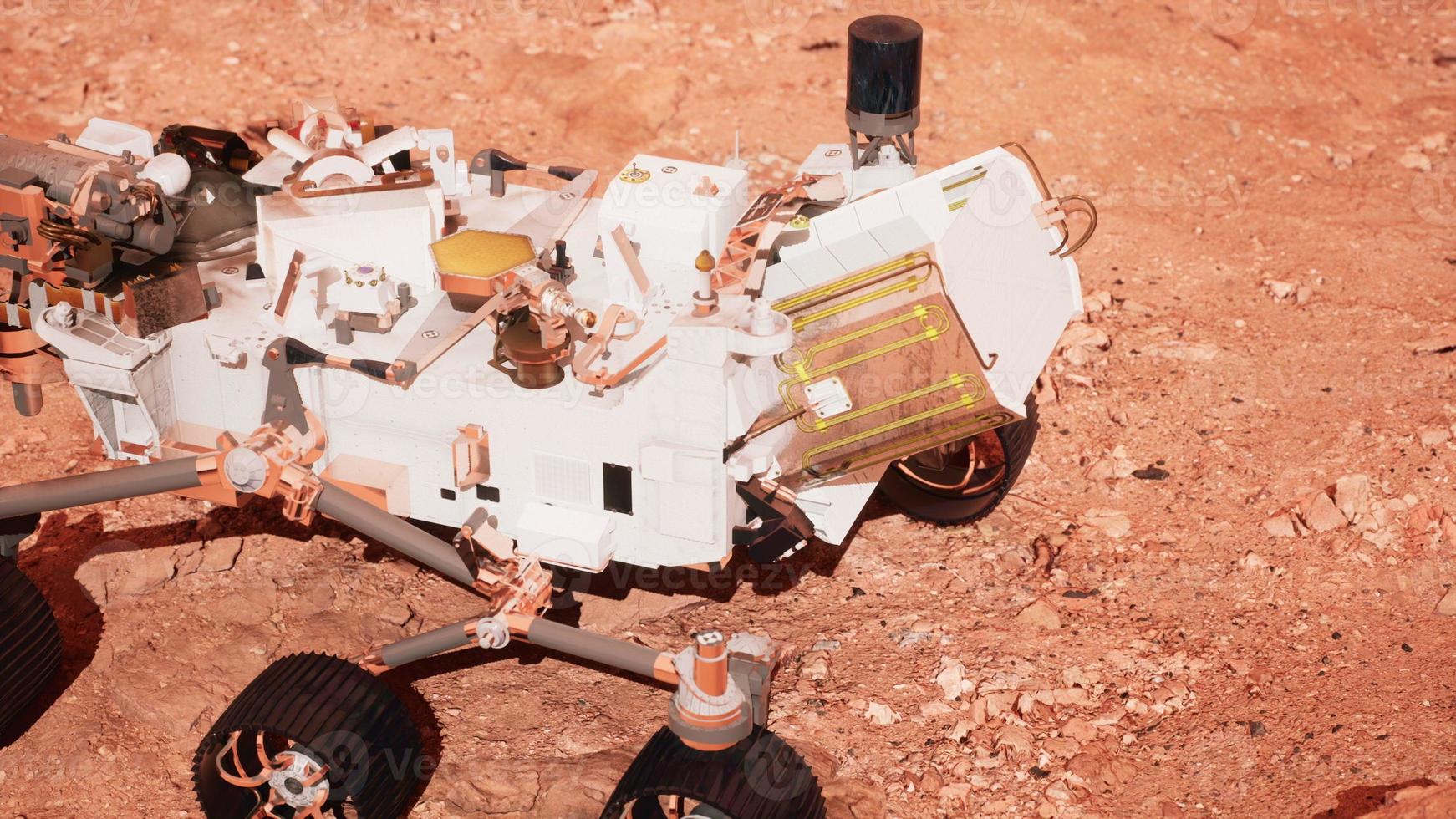 Mars Rover Perseverance exploring the red planet. Elements furnished by NASA. photo