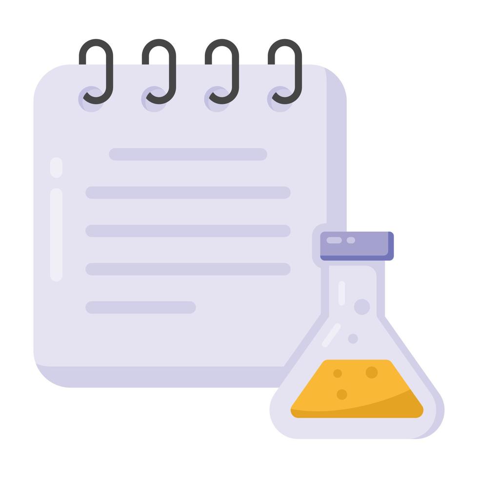 Writing pad icon vector in flat style