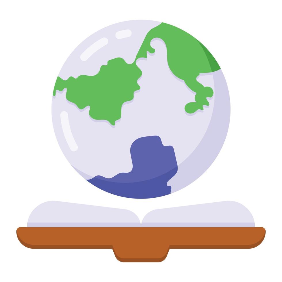 globo con folleto, diseño vectorial de educación global vector