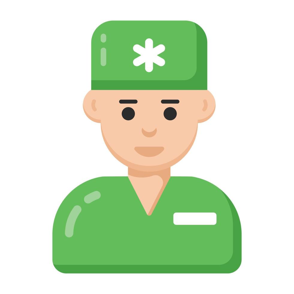 Medical assistance flat icon, editable vector