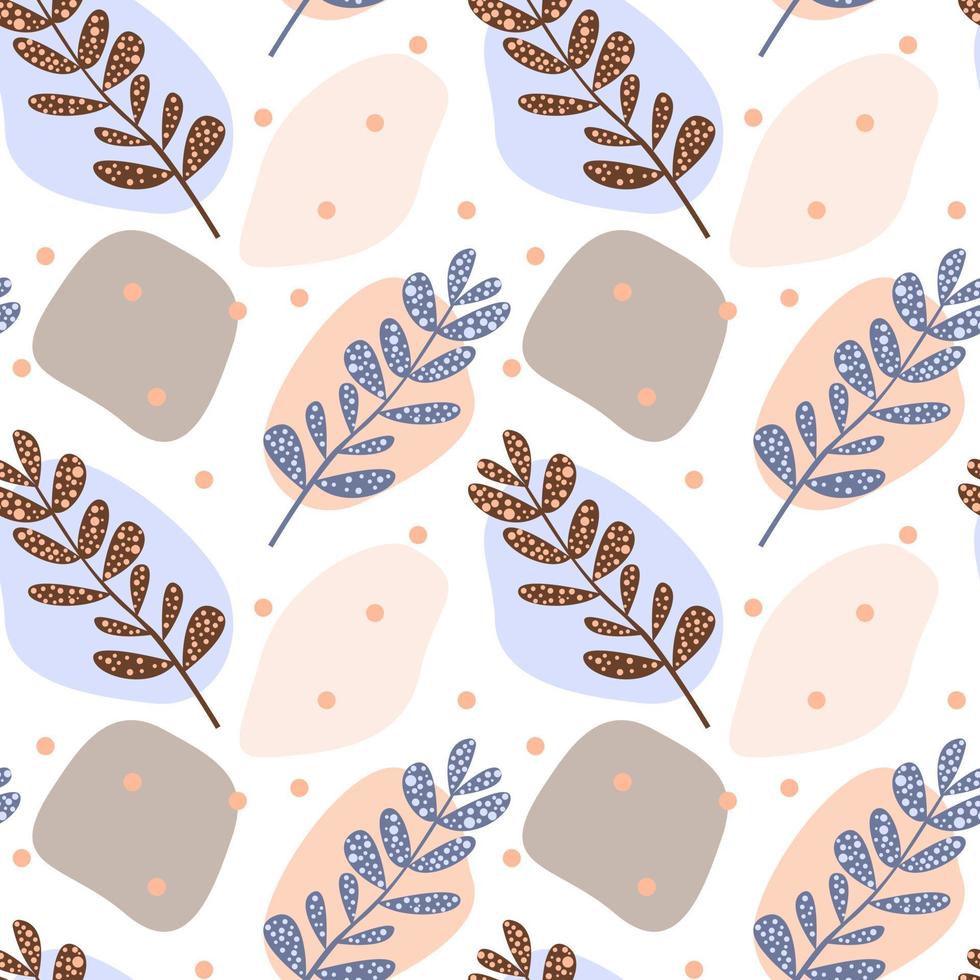 Aabstract minimalist boho plant seamless pattern backround. vector