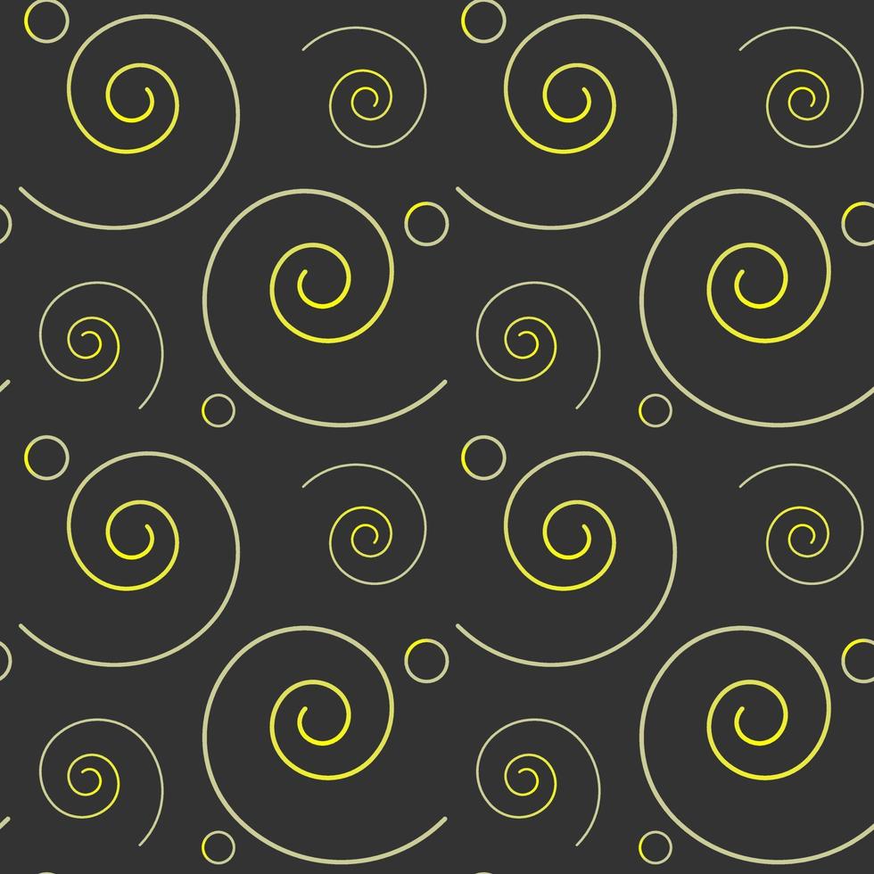 fondo de patrón sin costuras en espiral de oro. ilustración vectorial vector