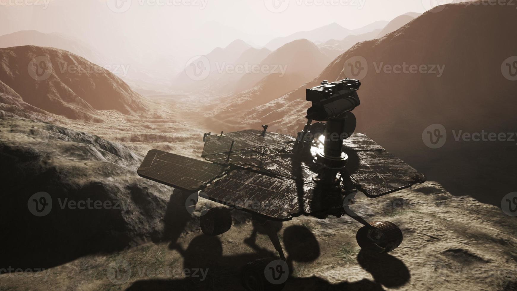 Opportunity Mars exploring the surface of red planet photo