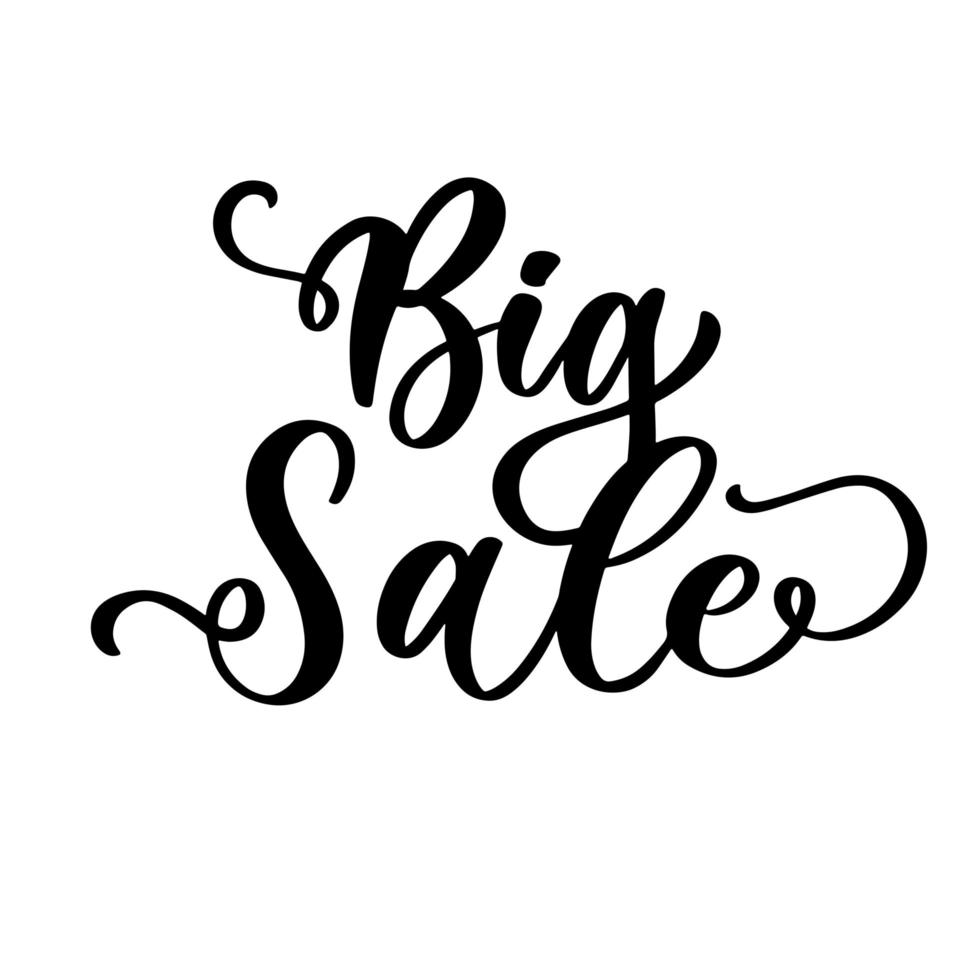 Big Sale promotional label template lettering inscription. vector