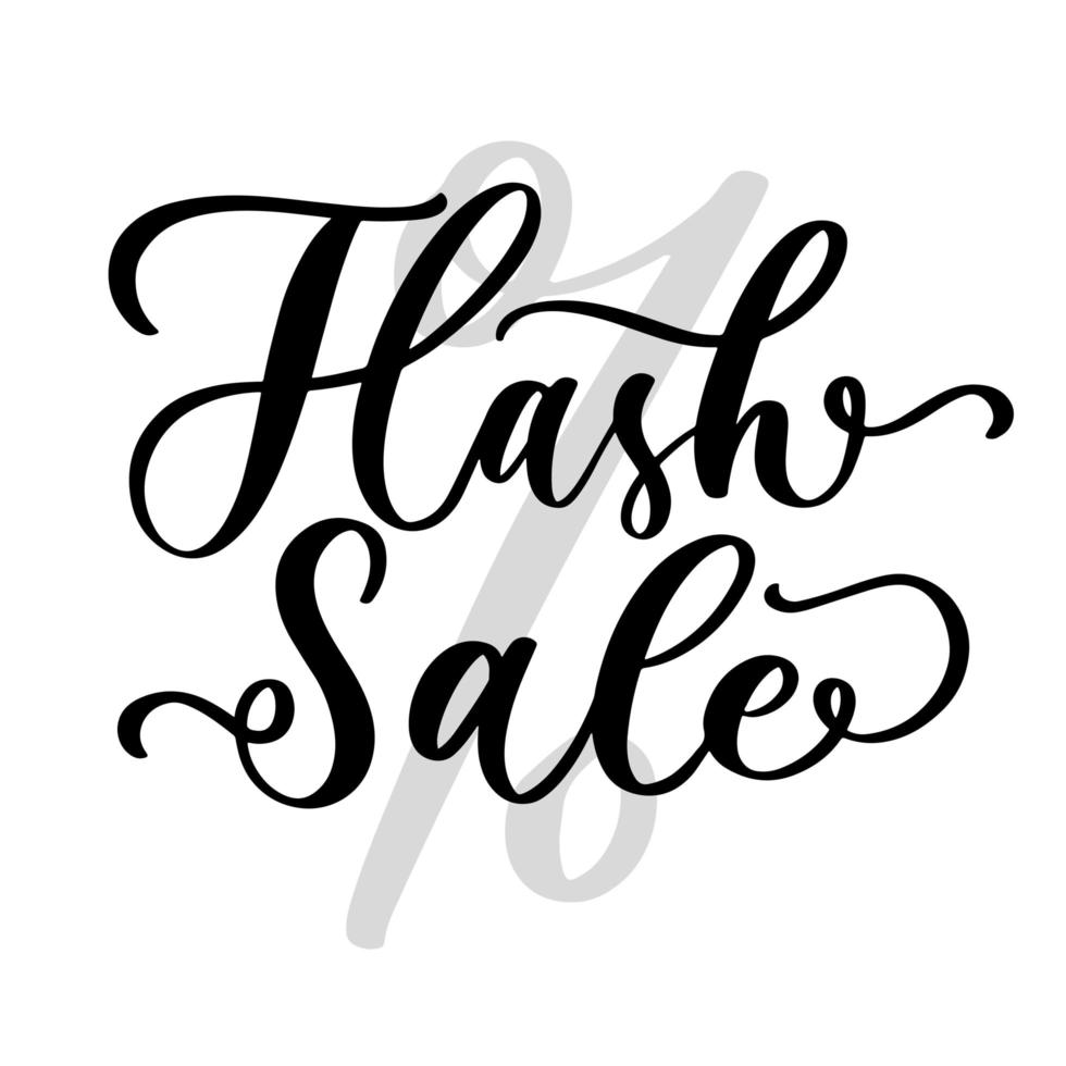 Flash Sale promotional label template lettering inscription. vector