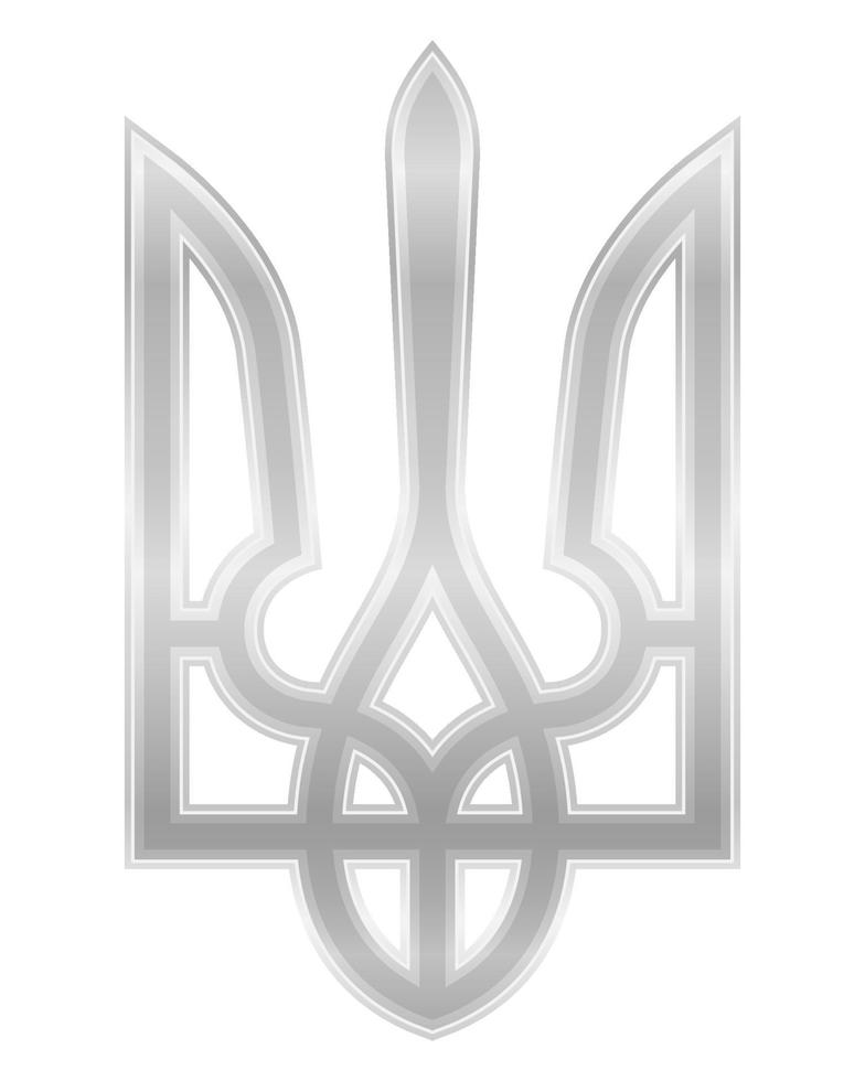 coat of arms of ukraine national emblem vector illustration isolated on white background