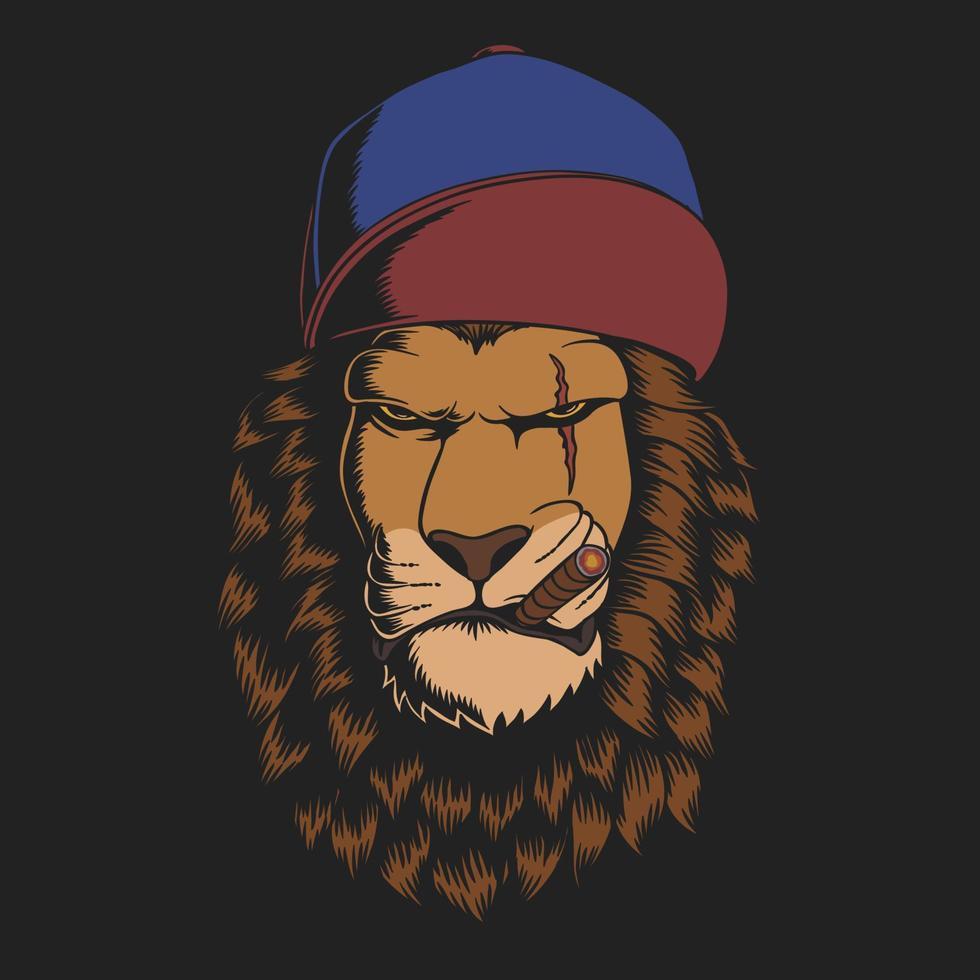 Lion hat vector illustration