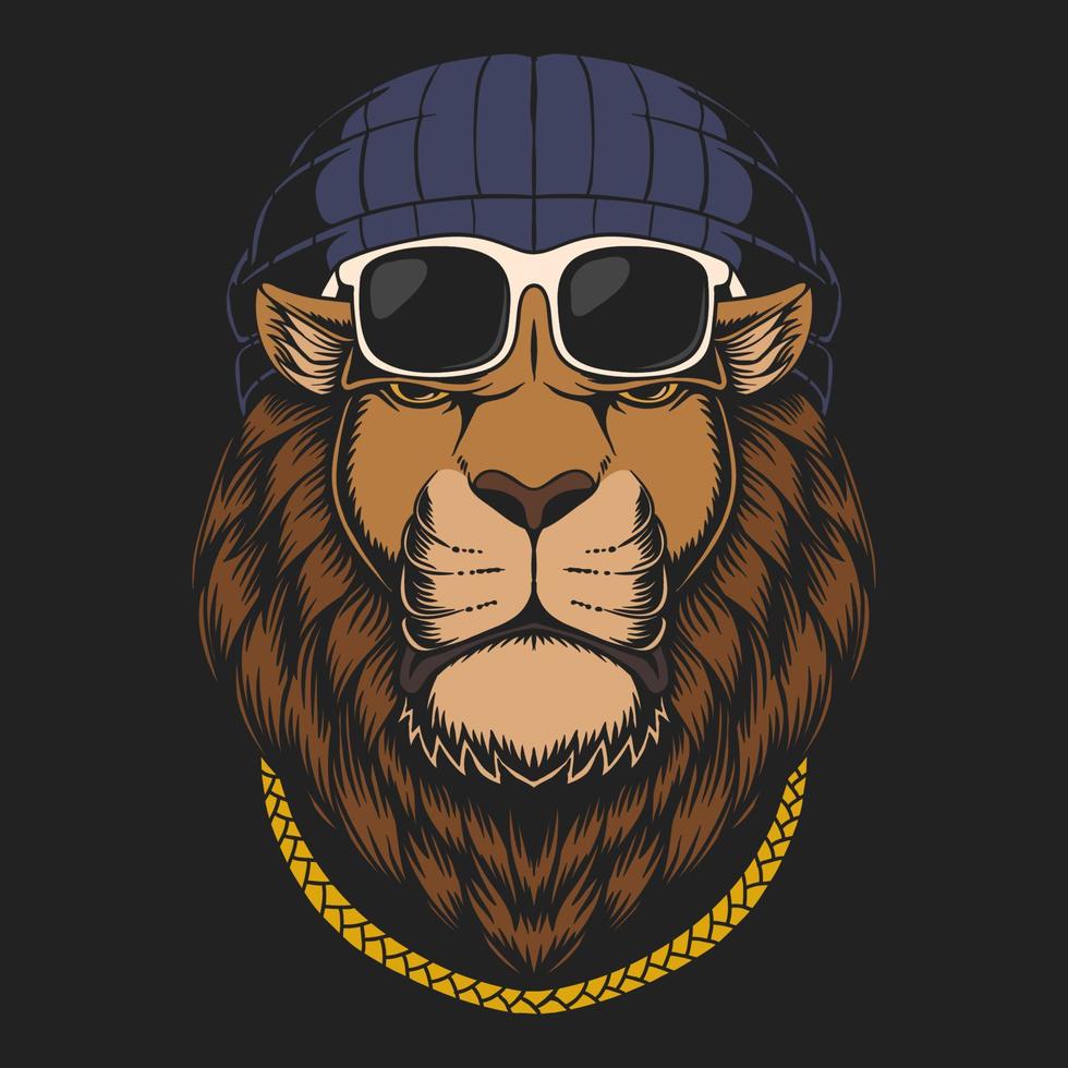 Lion cool vector illustration