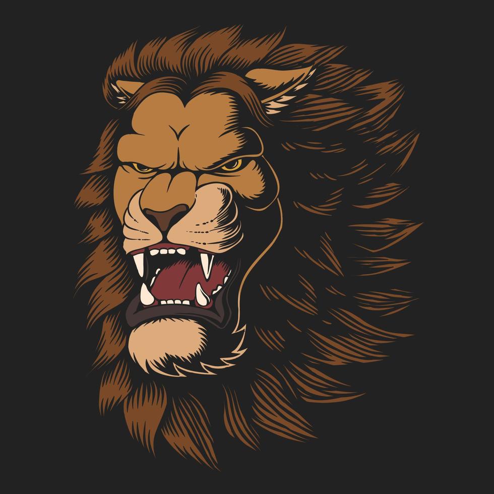 Lion head vector illustration