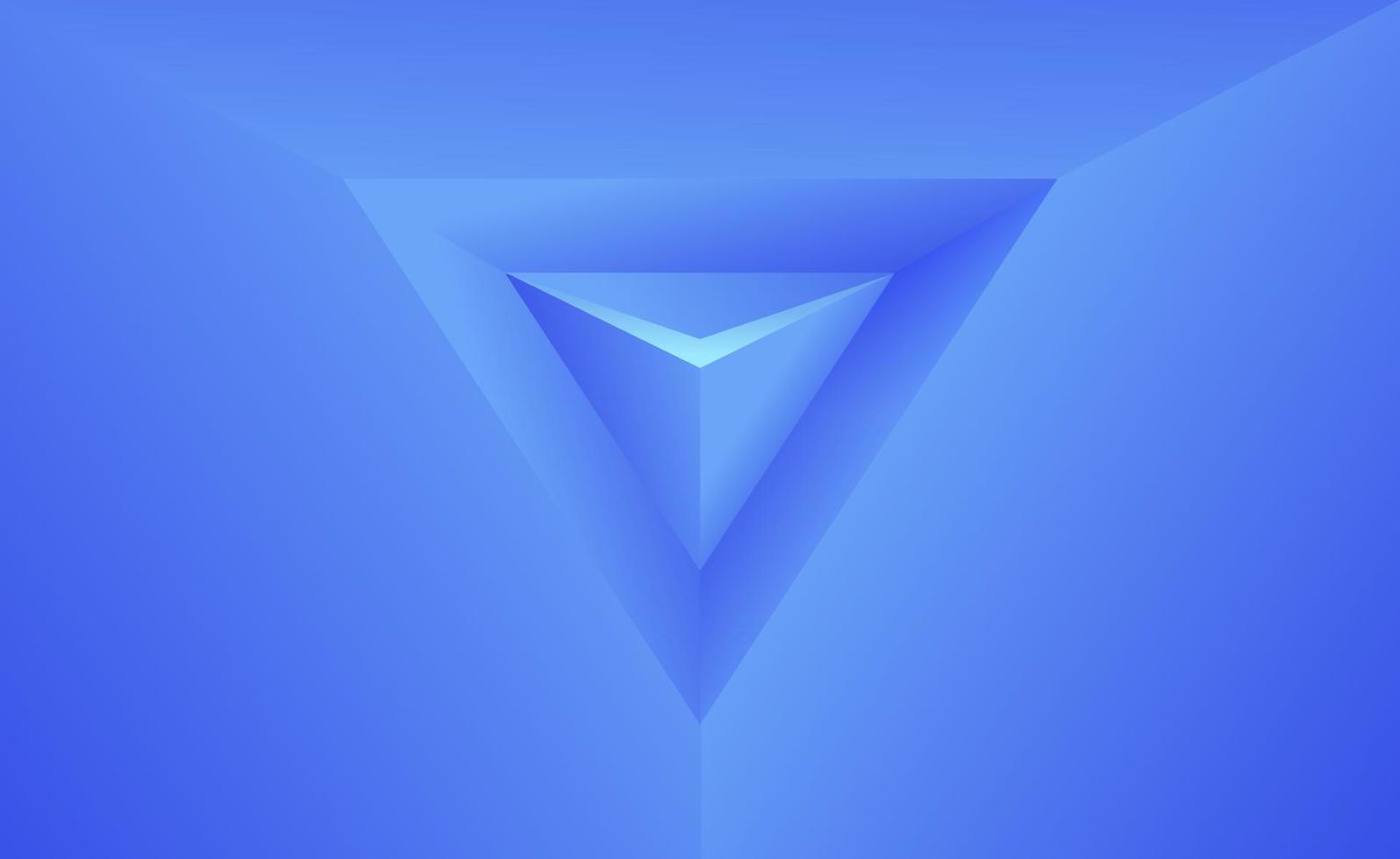 fondo abstracto simple con estilo triangular 3d, papel tapiz azul simple vector