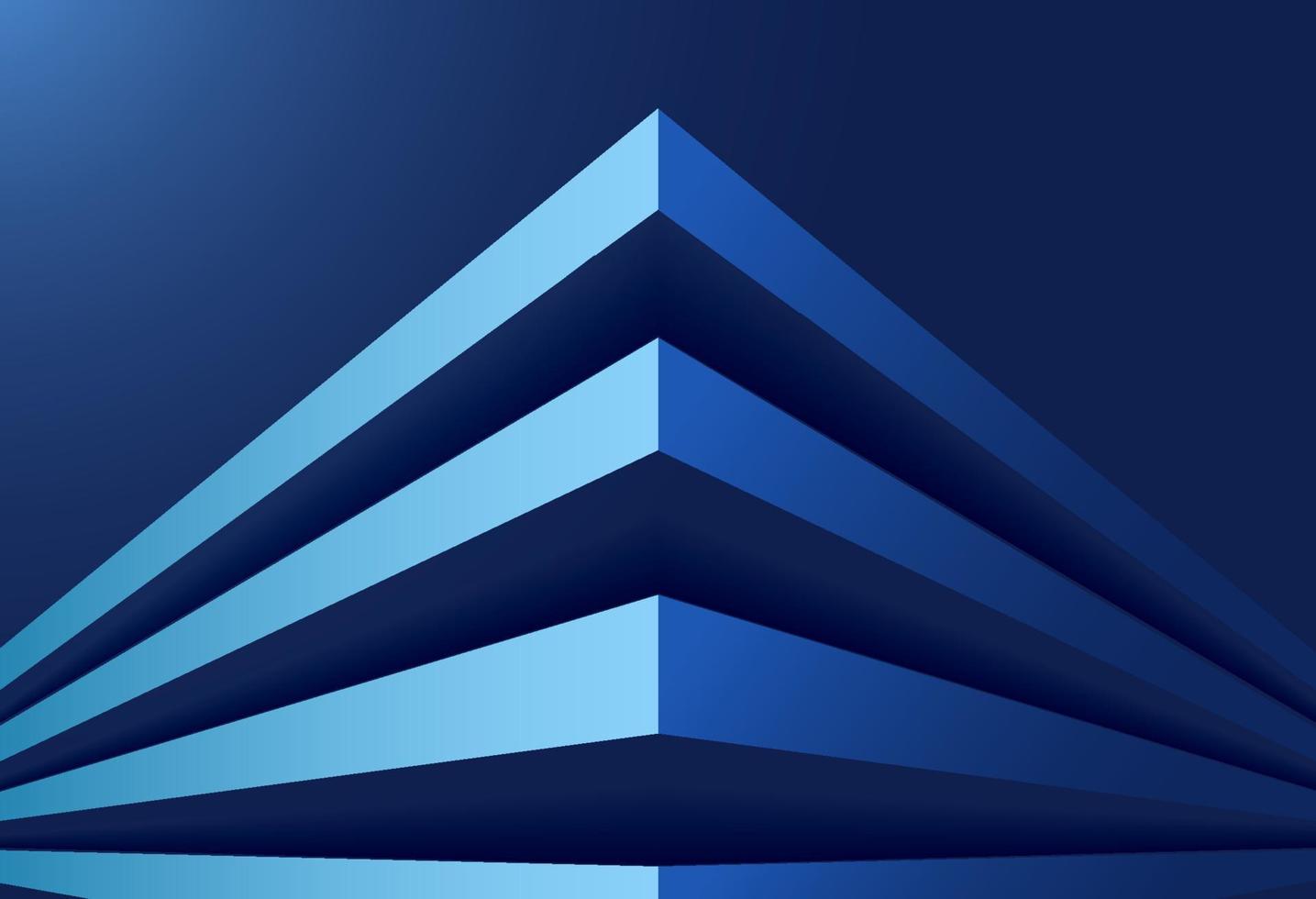 Building Background Vector Illustration, Wallpaper with Blue Light Color and Edge of Building