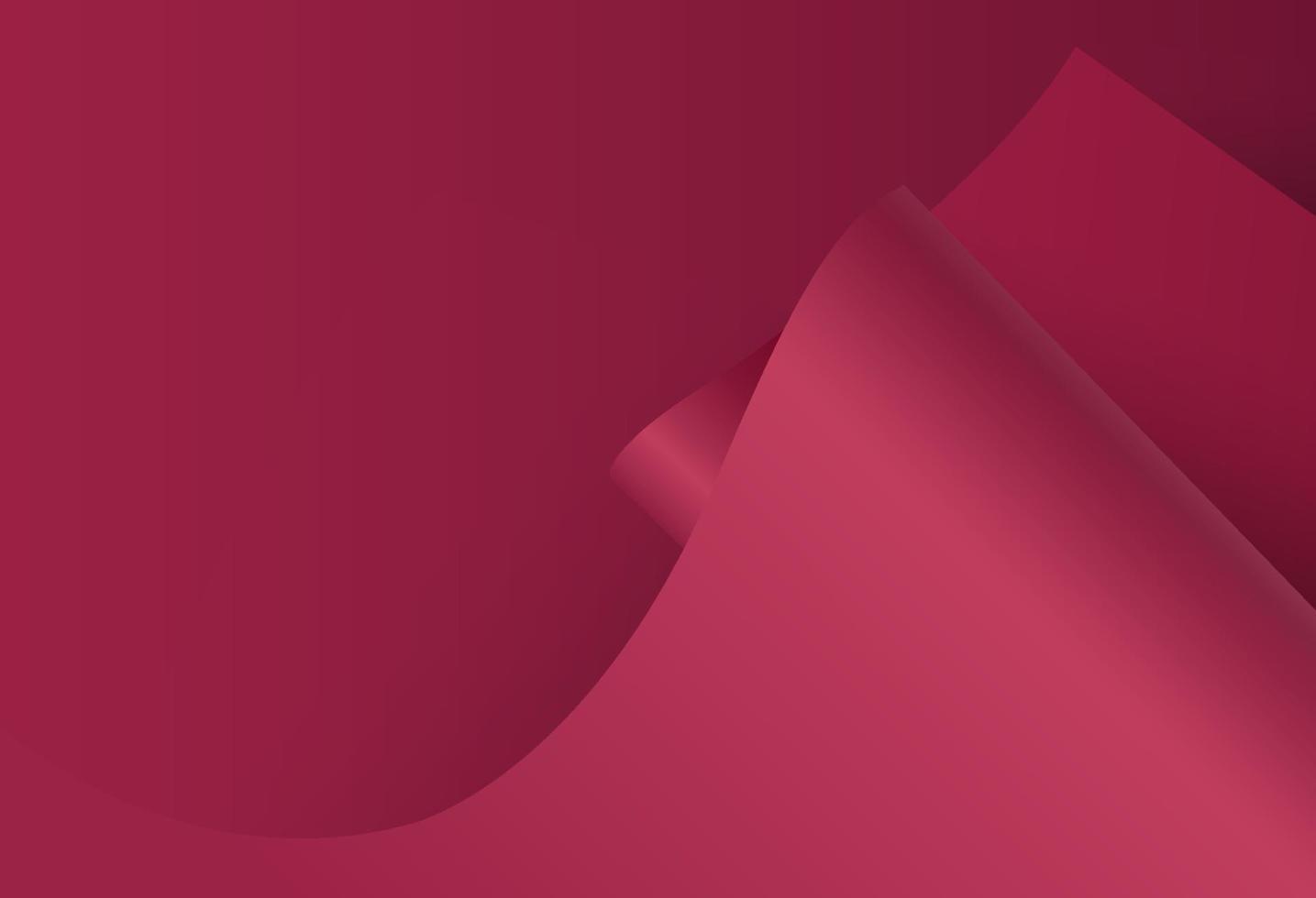 The maroon wave sheet paper on a dark maroon paper sheet, monochrome