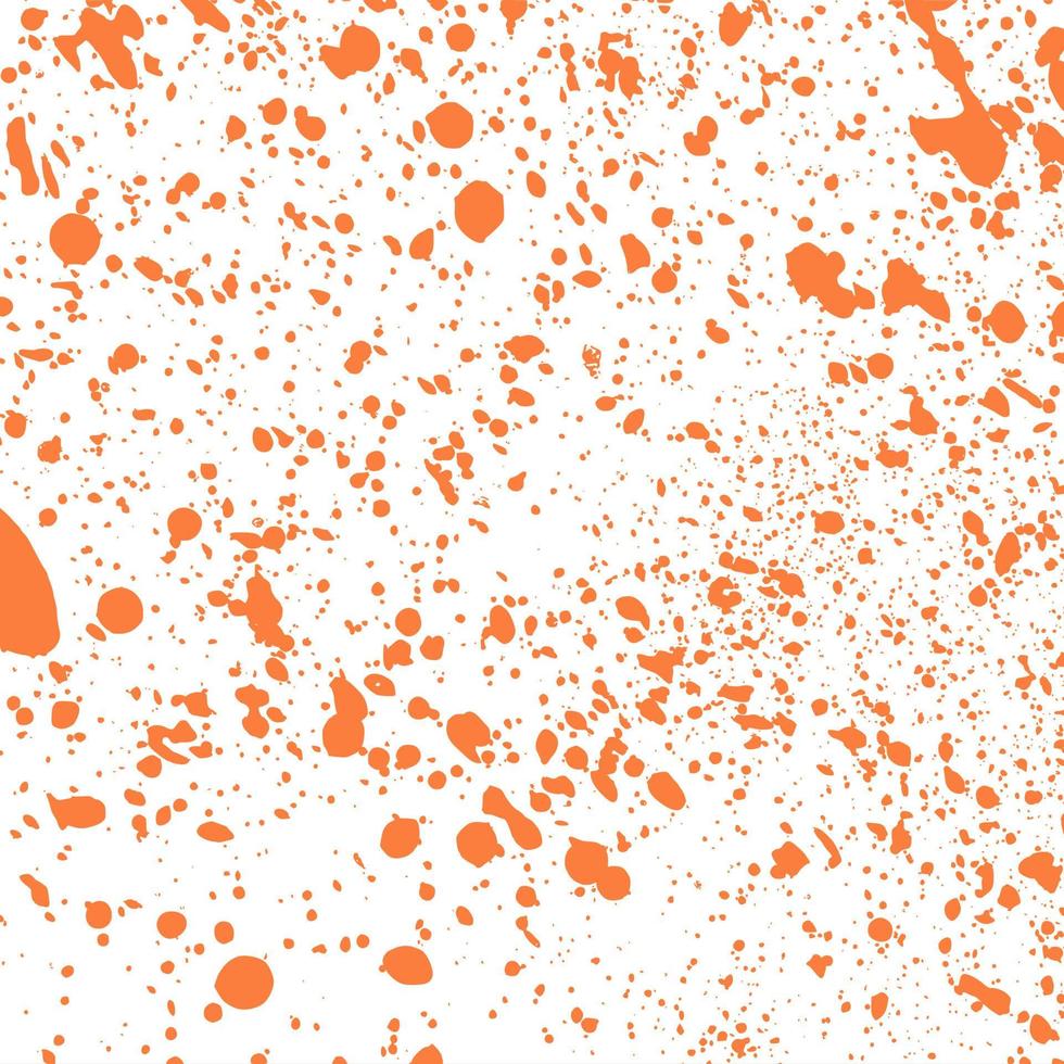 manchas de textura de salpicaduras de tinta naranja grunge vector