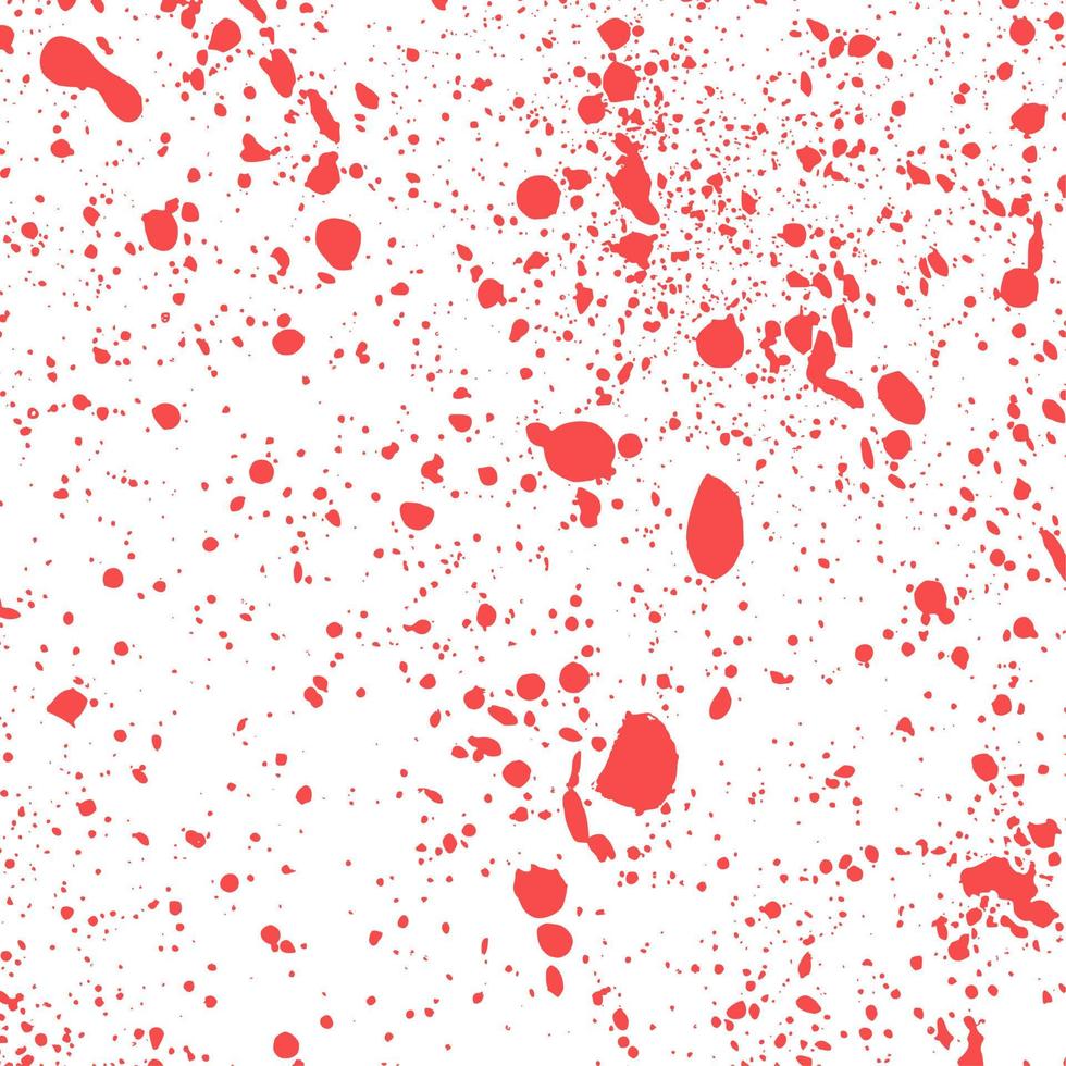 Grunge Red Ink Splatter Texture Blotches vector