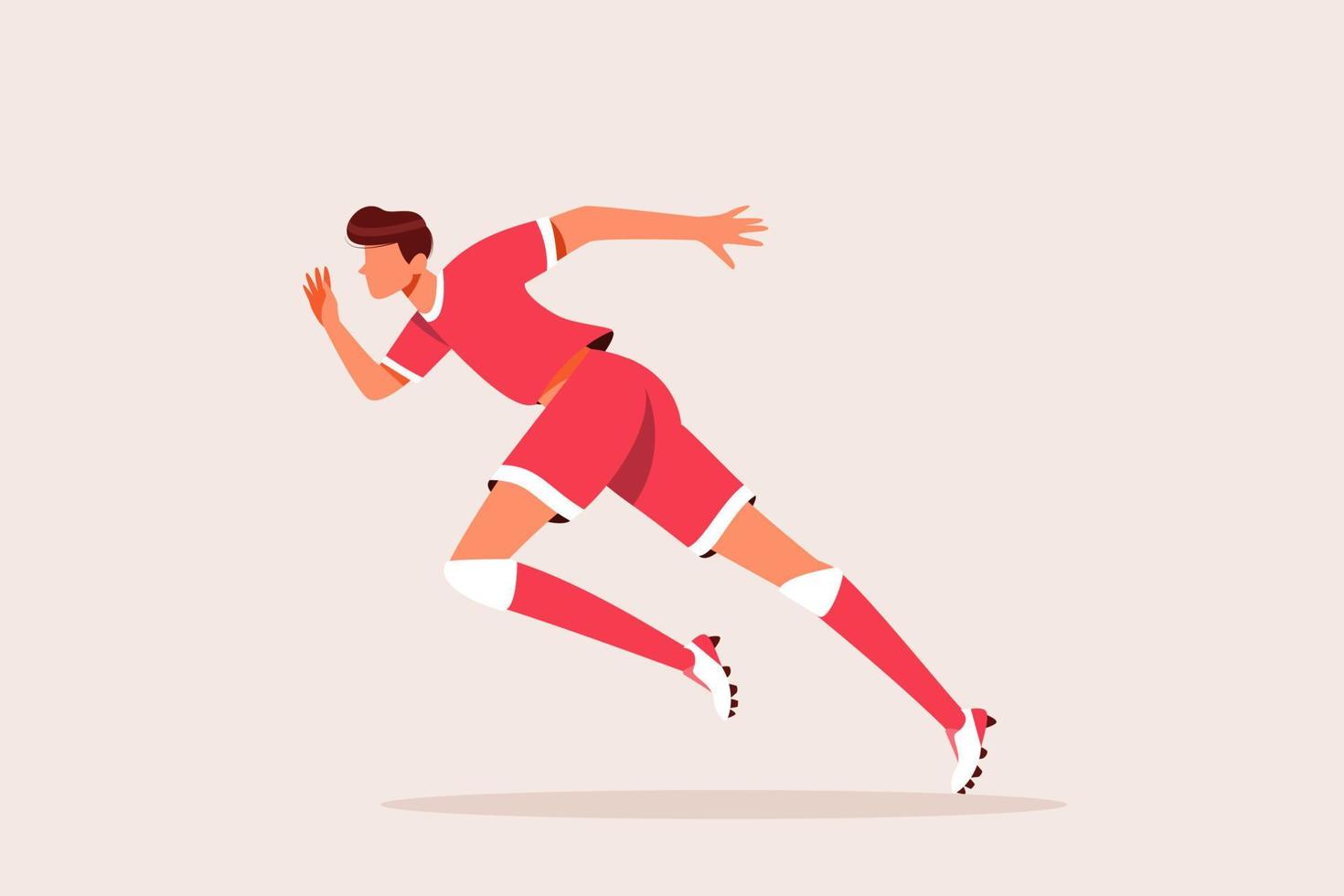 Adult man in sportswear sprinting vector