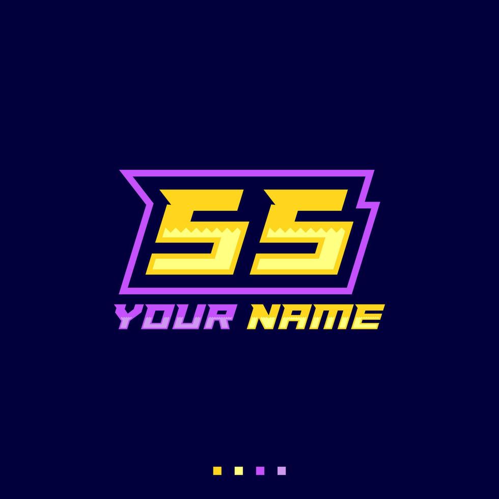 Number logo with fast speed lines. Vector sport style typeface, sports club.