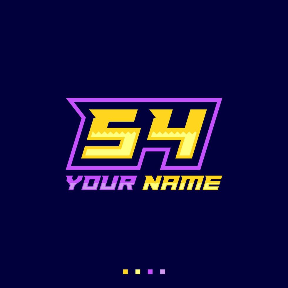 Number logo with fast speed lines. Vector sport style typeface, sports club.