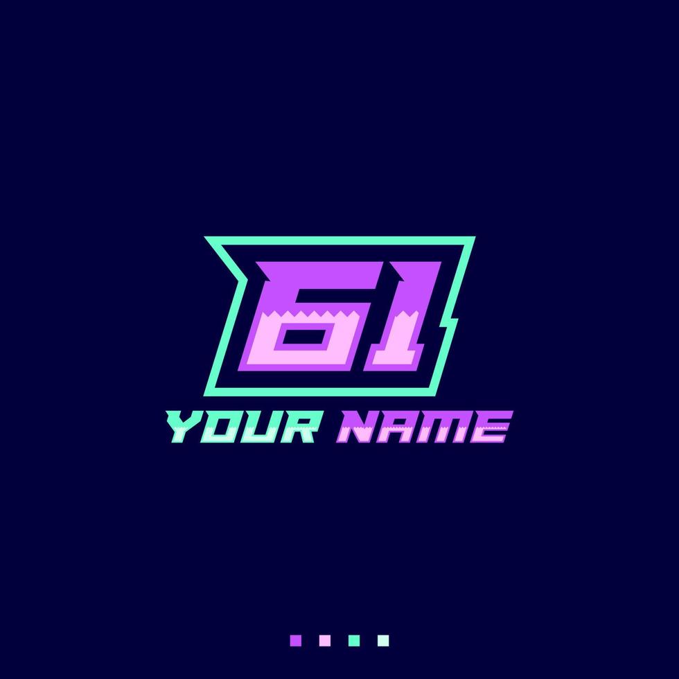 Number logo with fast speed lines. Vector sport style typeface, sports club.