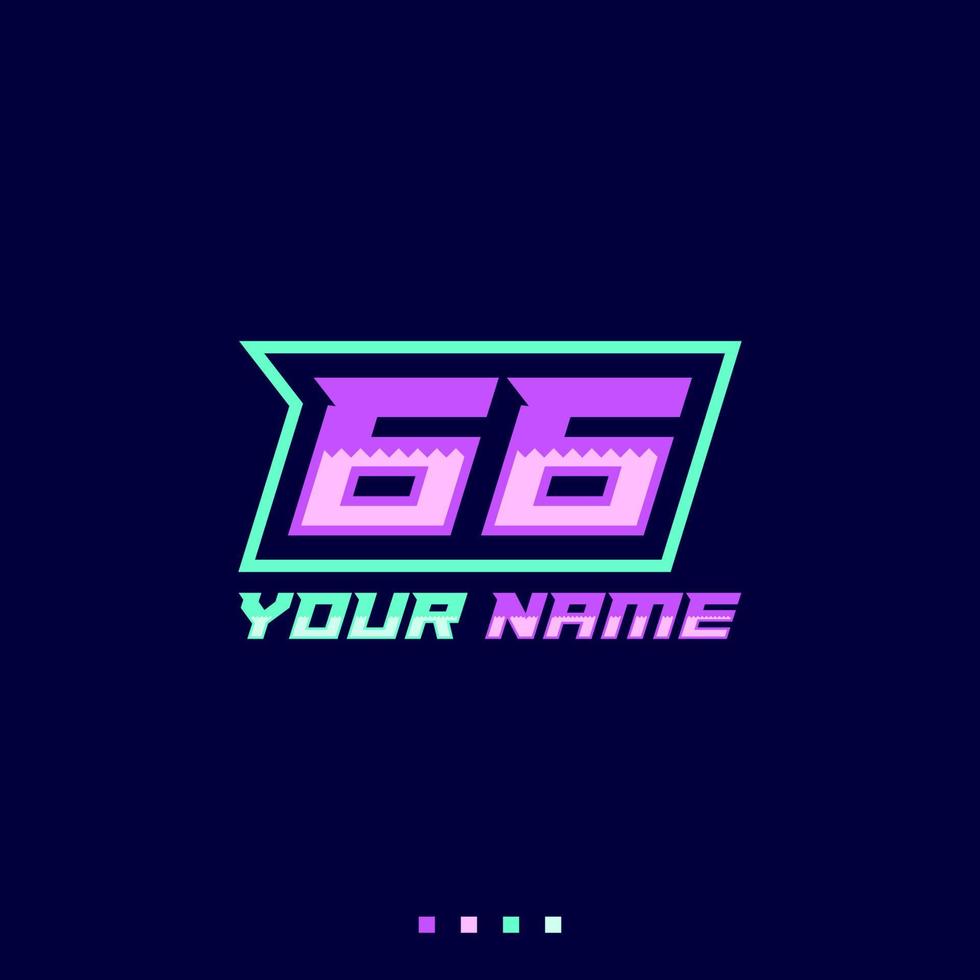 Number logo with fast speed lines. Vector sport style typeface, sports club.