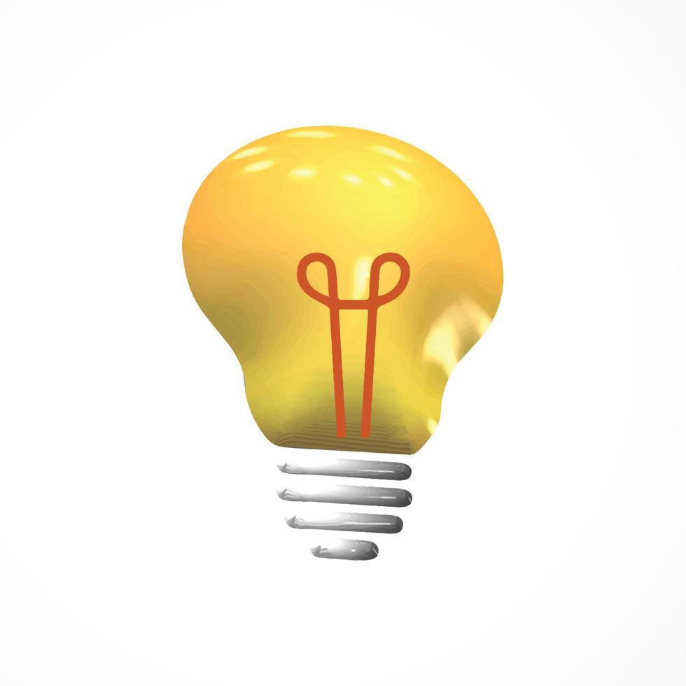 lamp 3d icon render vector