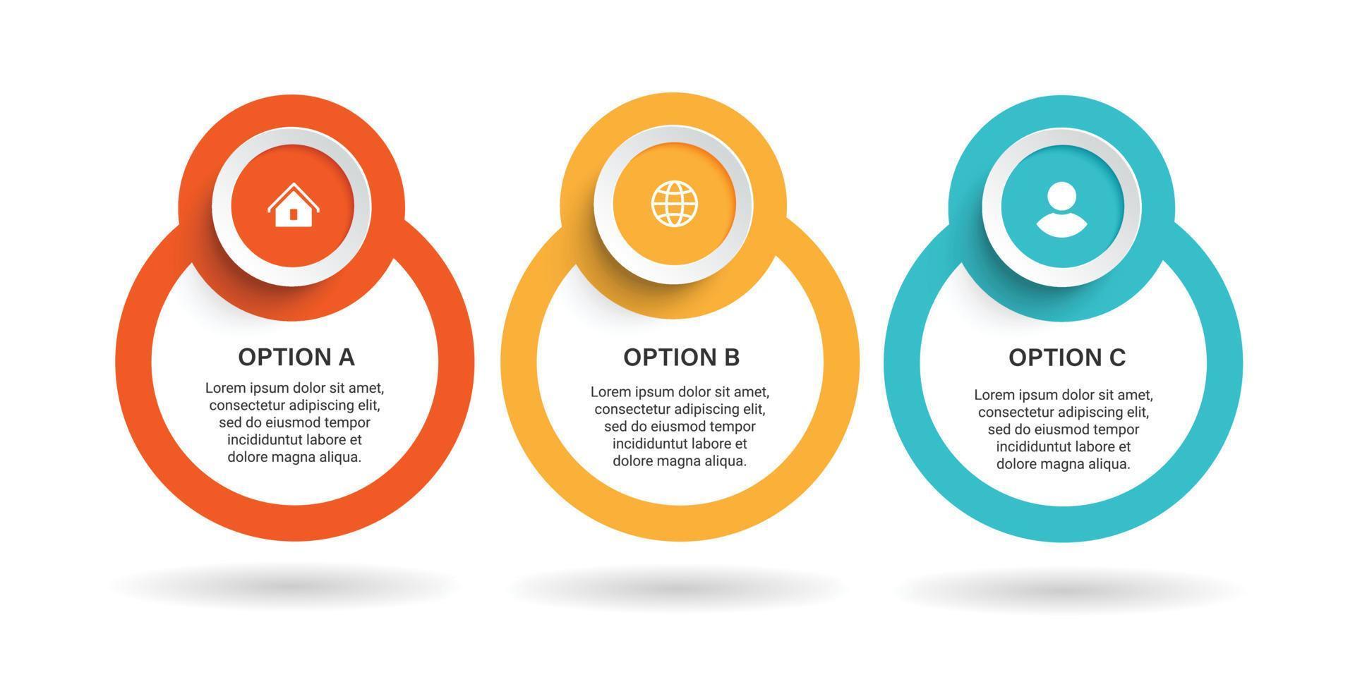 Steps business data visualization timeline process infographic template design with icons vector