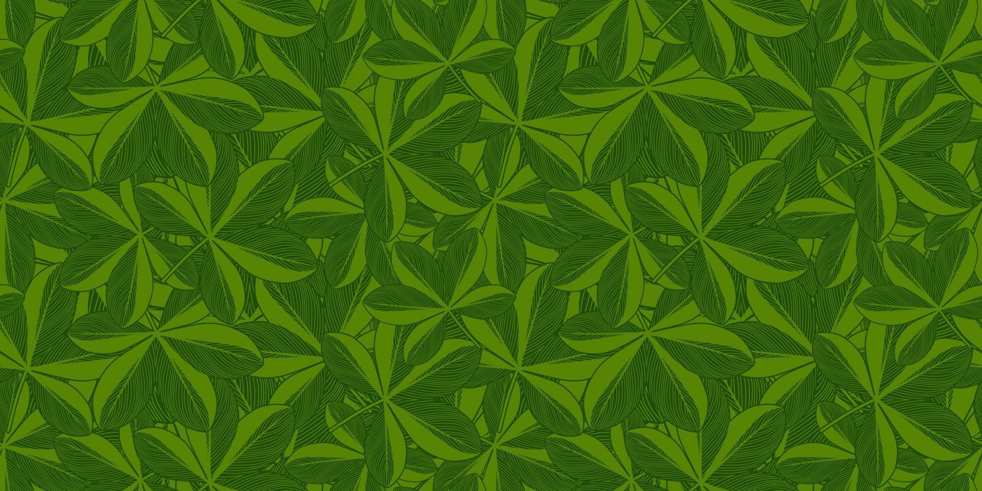 Greenery jungle leaves seamless pattern. Tropical wallpaper. Branch seamless. Exotic hawaiian backdrop. vector