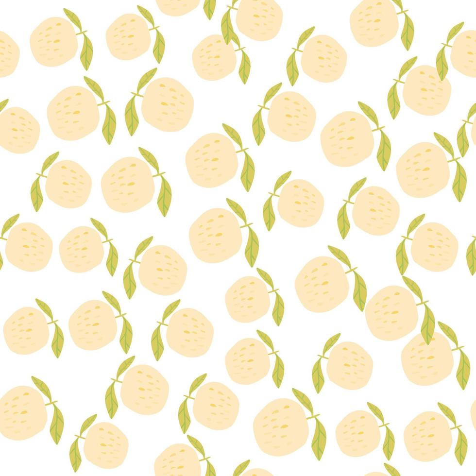 Cute apples seamless pattern. Botanical print. Trendy vector illustration.