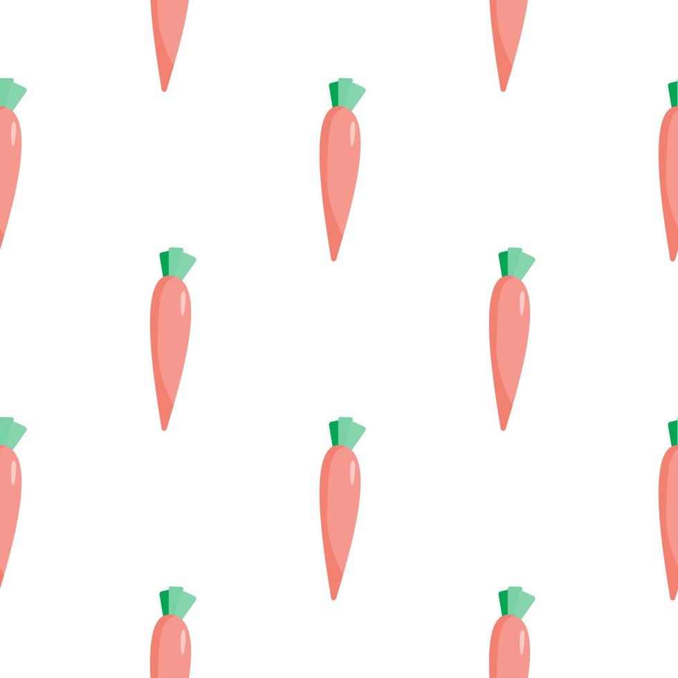 Geometric orange carrot seamless pattern. Vegetarian healthy food backdrop. vector