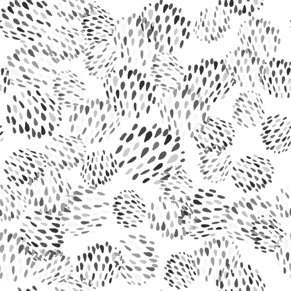 Hand drawn chaotic dots seamless pattern. Abstract shapes background vector