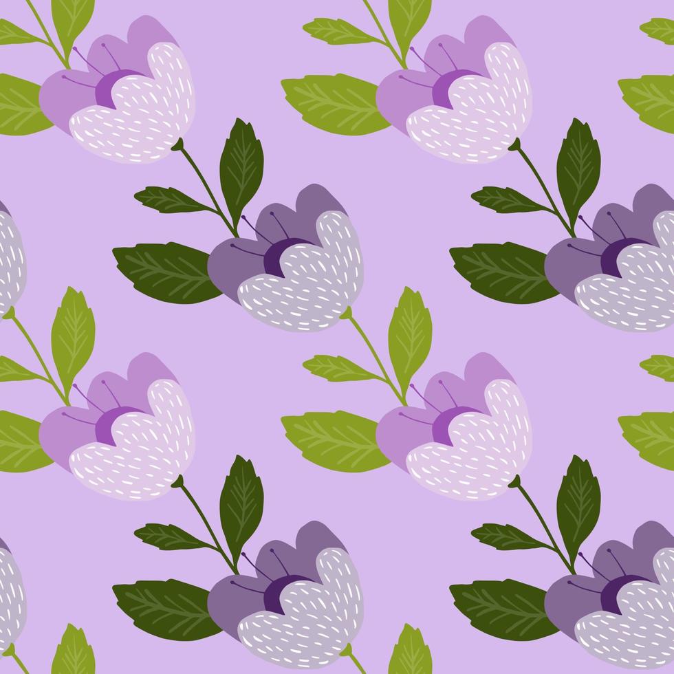 Beautiful flowers seamless pattern. Botany texture. cute Floral wallpaper. vector