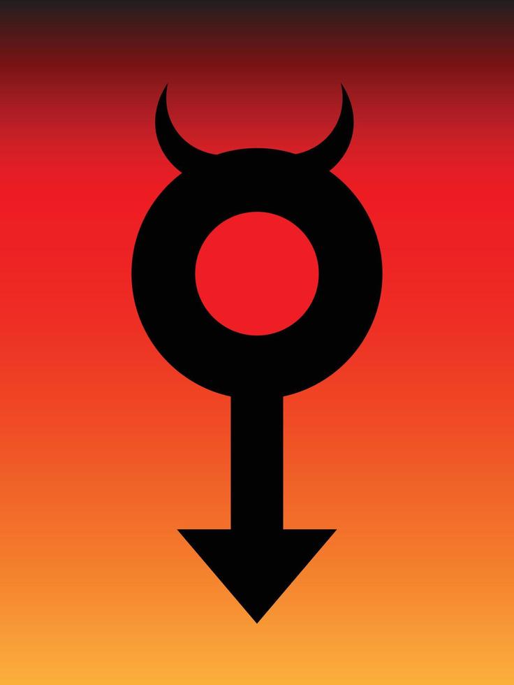 vector de la serie del diablo, vector del símbolo del diablo masculino. ideal para iconos o símbolos