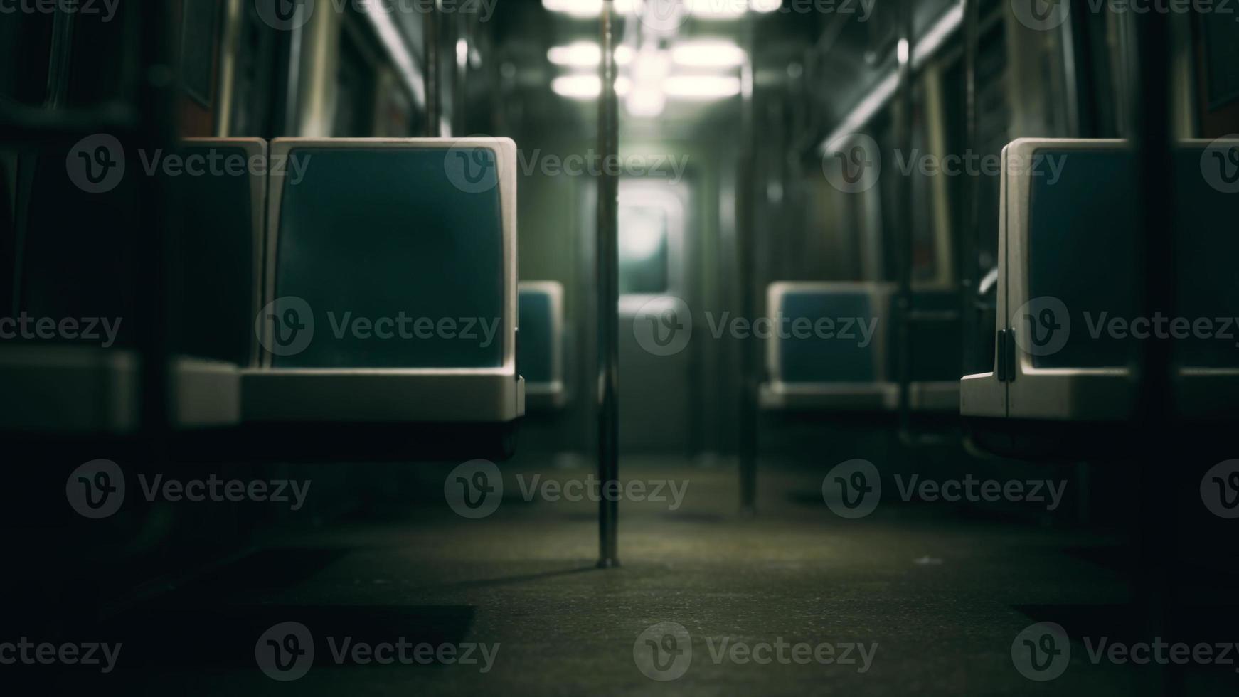 Subway wagon is empty because of the coronavirus outbreak in the city photo