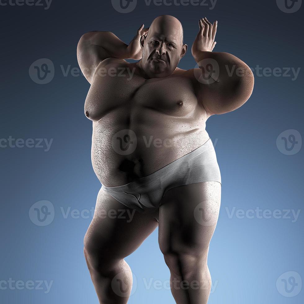 hombre extremadamente gordo foto