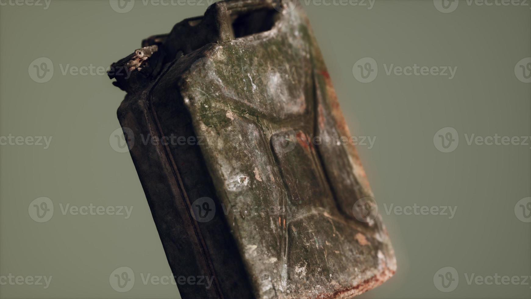 Vintage army rusted fuel jerrycan photo