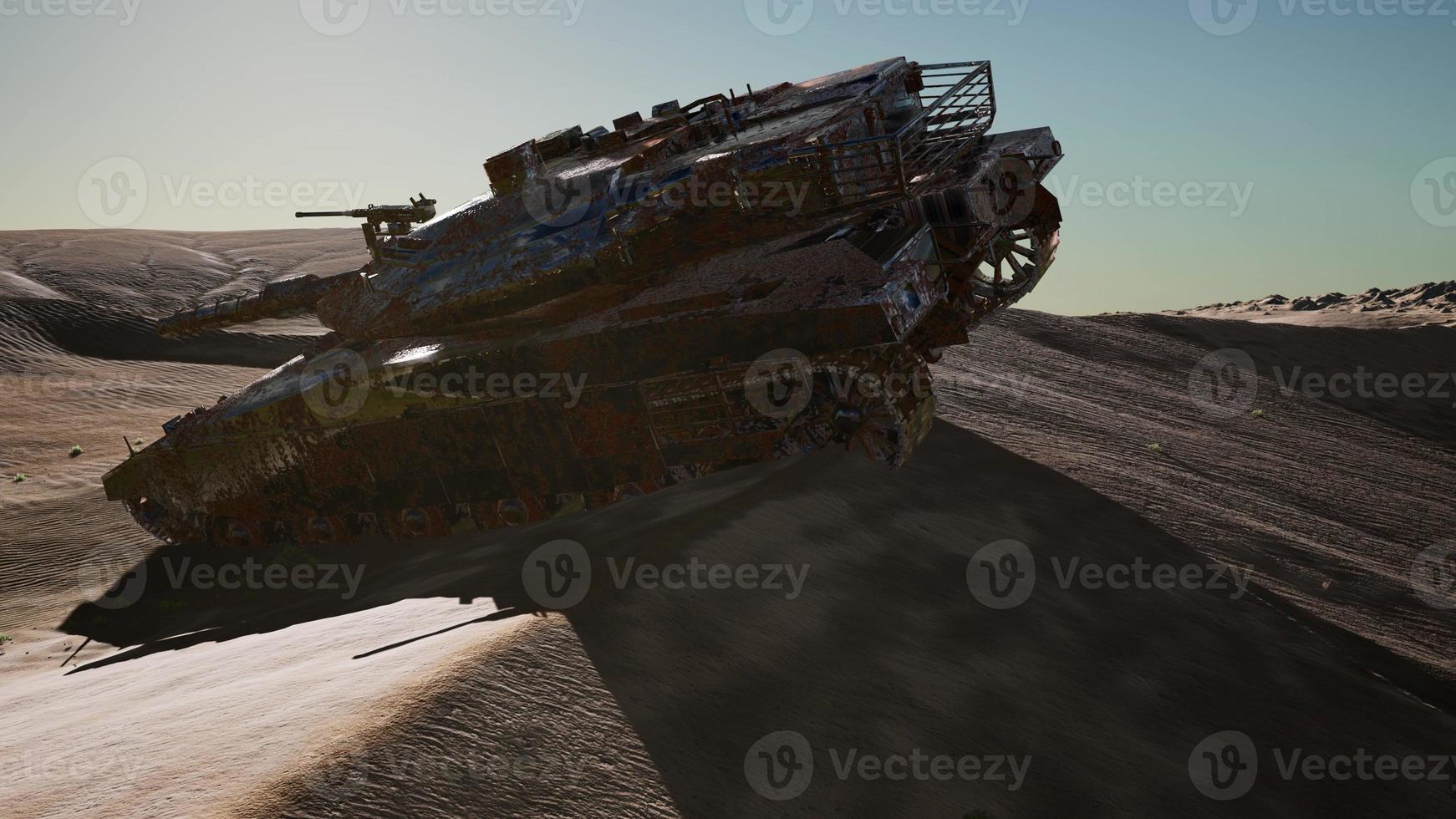 Old Rusty Tank in Desert photo