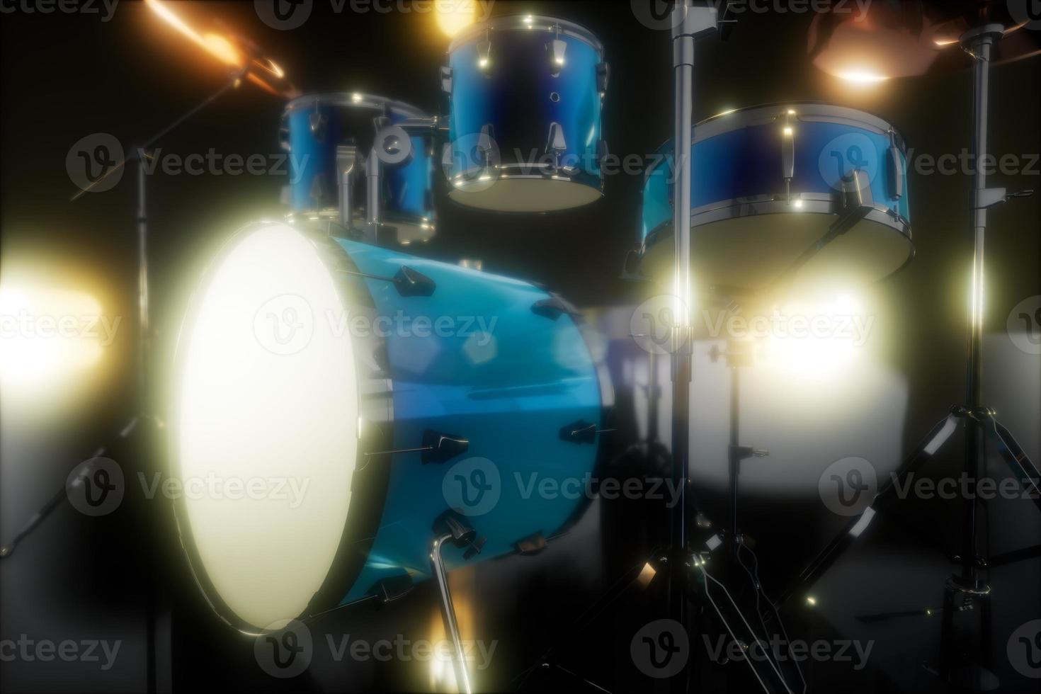 drum set with DOF and lense flair photo