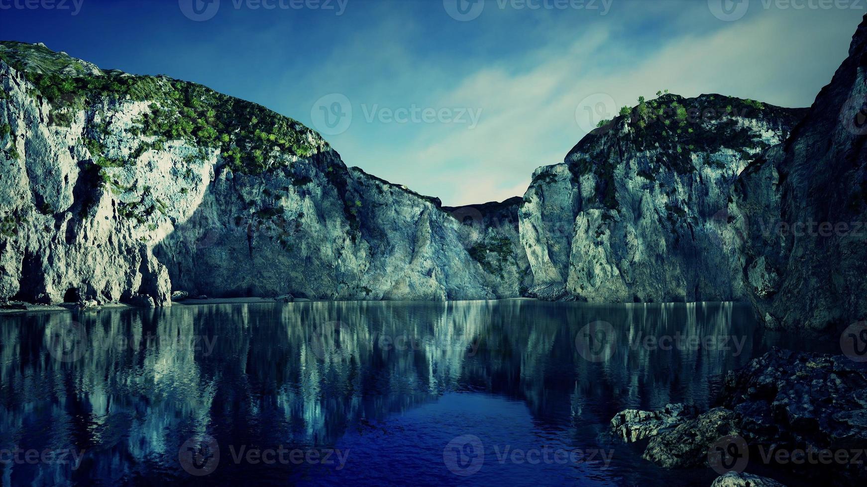 coastline with ocean and rocks photo