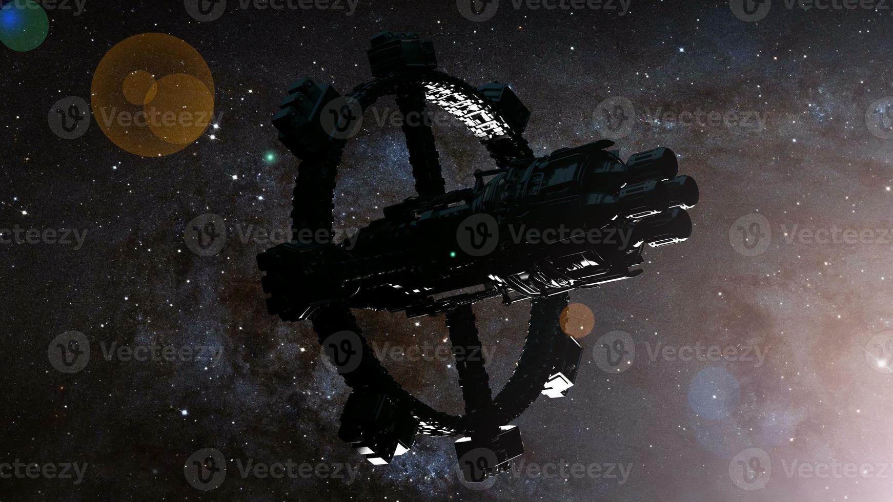 space ship and Milky Way stars. Elements of this image furnished by NASA photo