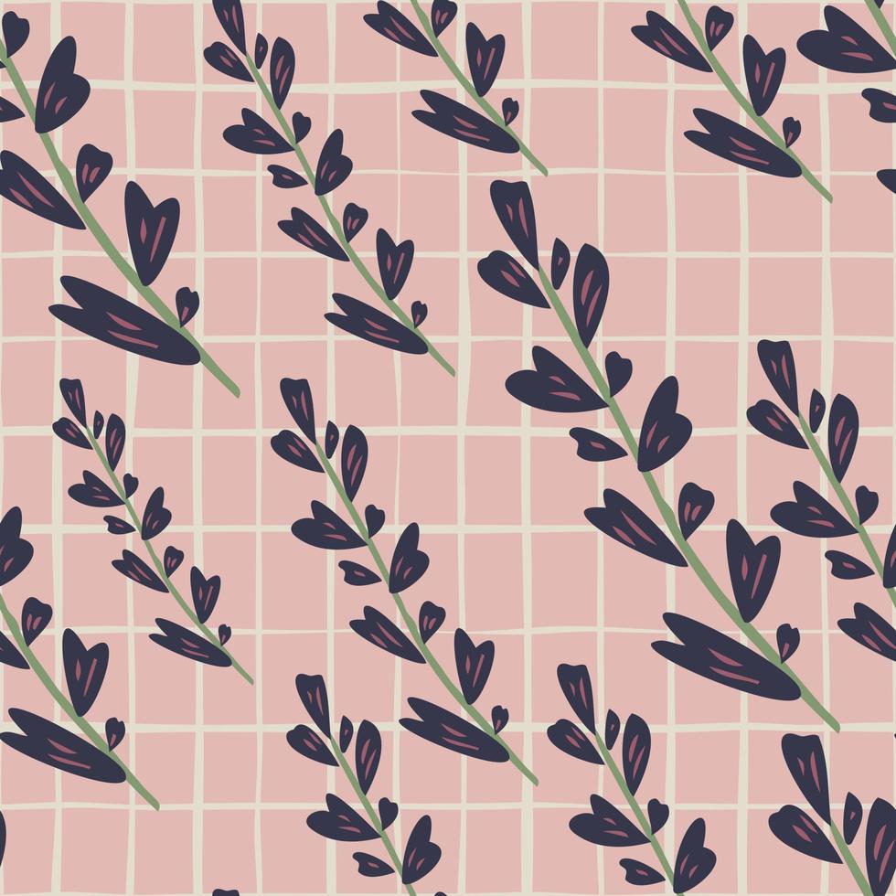 patrón sin costuras de rama de hoja abstracta en estilo vintage. papel tapiz floral geométrico. diseño para tela, estampado textil, envoltura, textil de cocina. vector