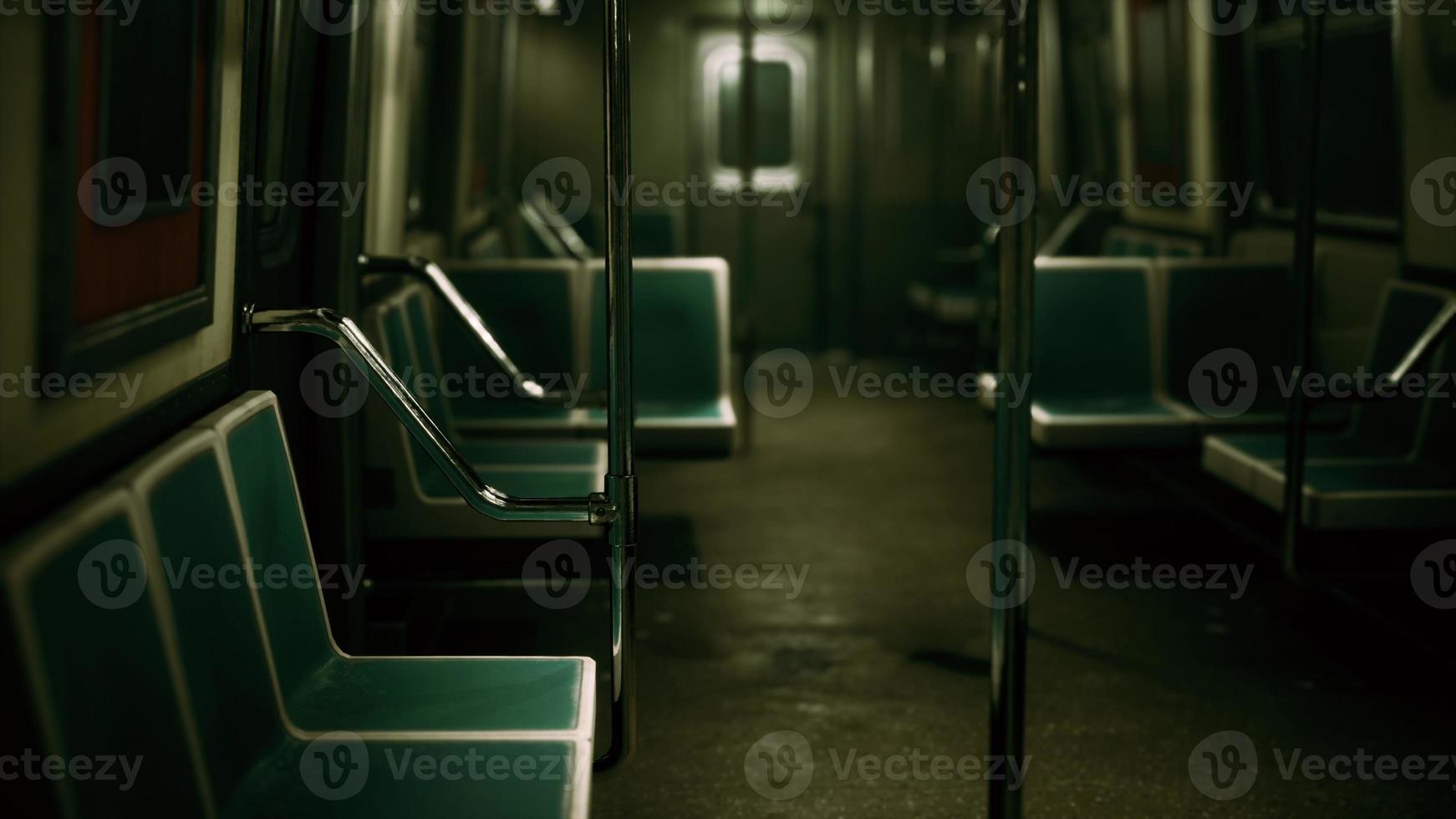 Subway wagon is empty because of the coronavirus outbreak in the city photo