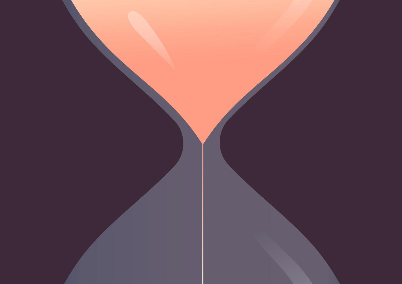 Large a hourglass against dark background metaphor vector