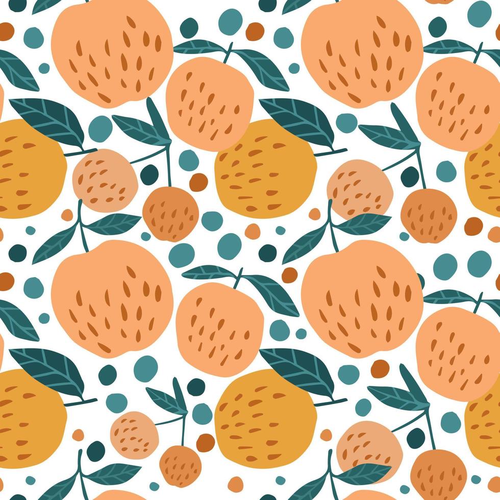 Juicy seamless pattern with apples and leaves on white background. vector